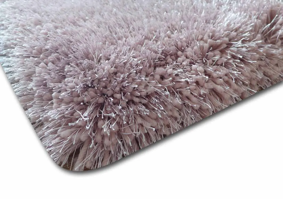 Shaggy Viscose 5 x 7 Dusty Pink Shag Rug