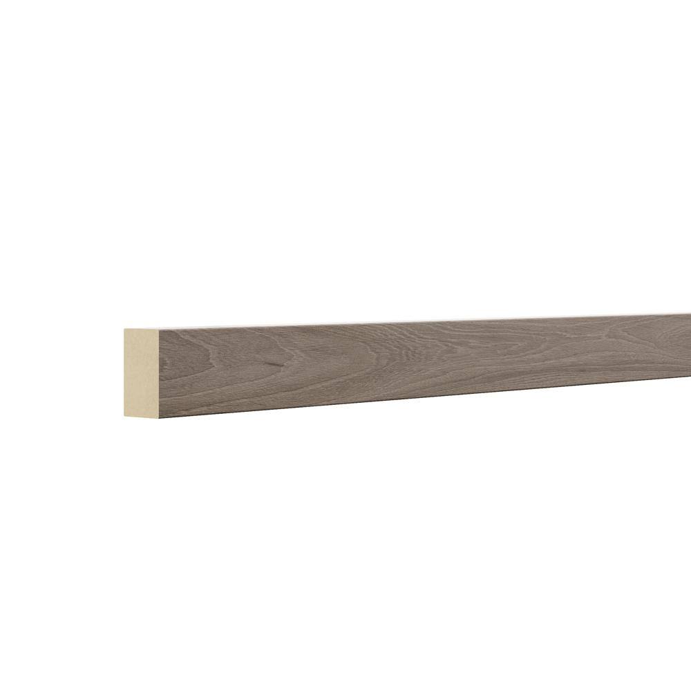 Hampton Bay Designer Series 1.25 x 96 x 0.625 in. Light Rail Molding in Driftwood AMLR1-DW