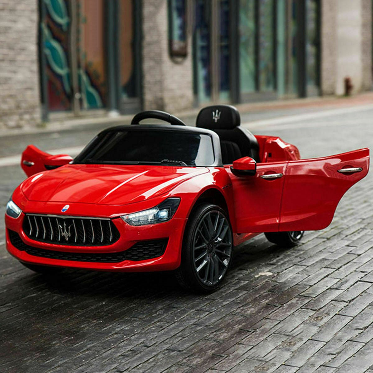 Costzon Ride on Car, 12V Licensed Maserati Gbili, Battery Powered Car w/2 Motors (Red)