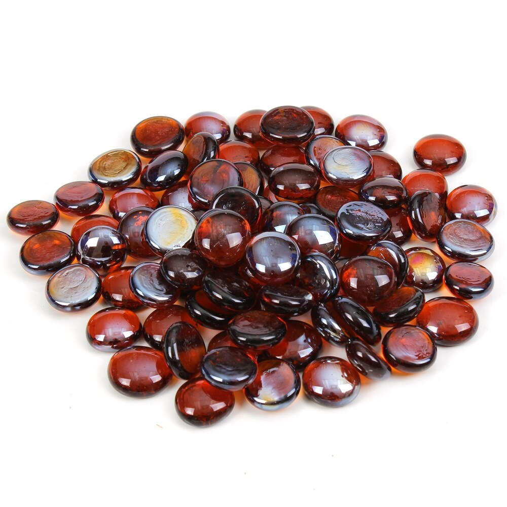 Dark Amber Fire Pit Glass Beads