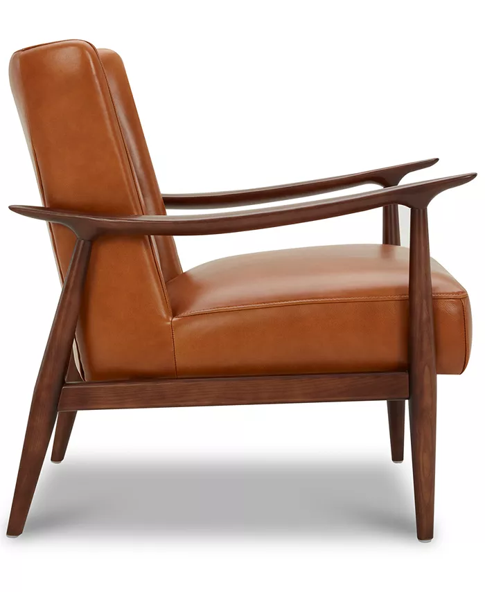 Furniture Jollene 29 Leather Winged Accent Chair