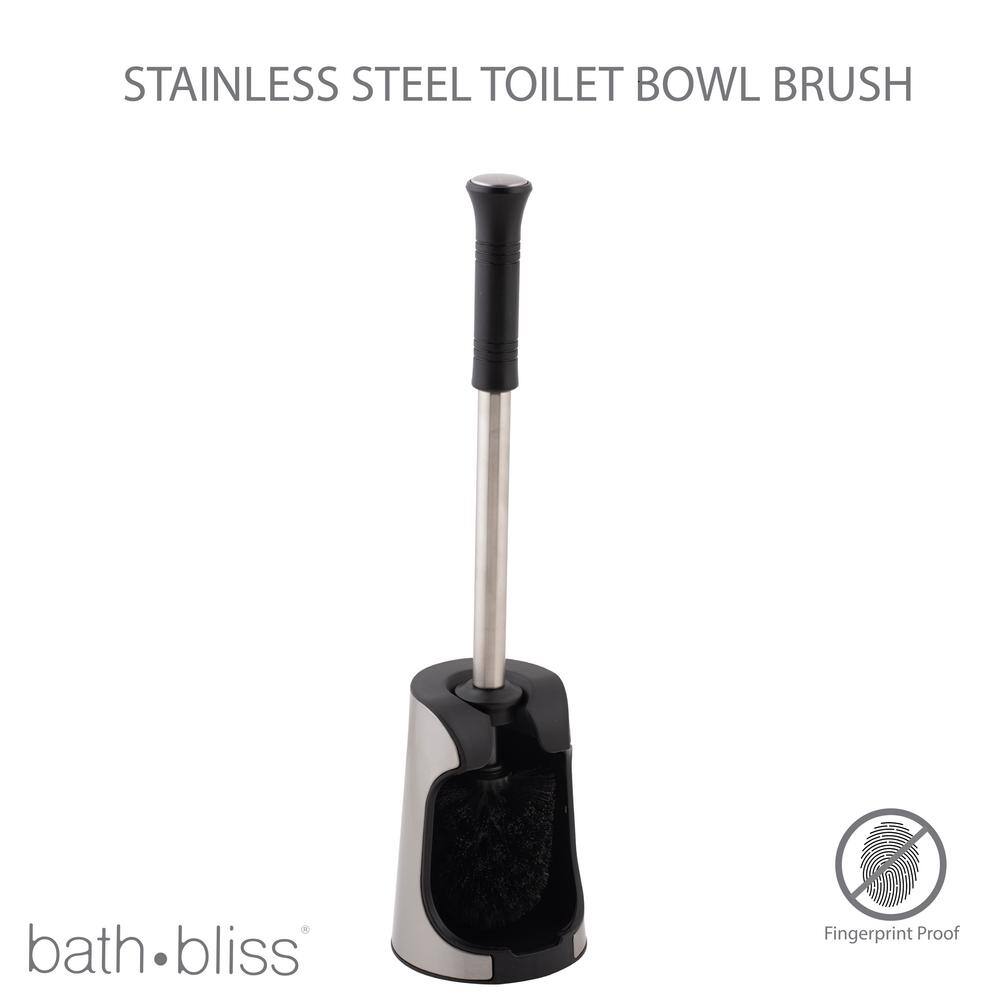 Bath Bliss Snap Hold Toilet Bowl Brush in Stainless Steel 10076-SS