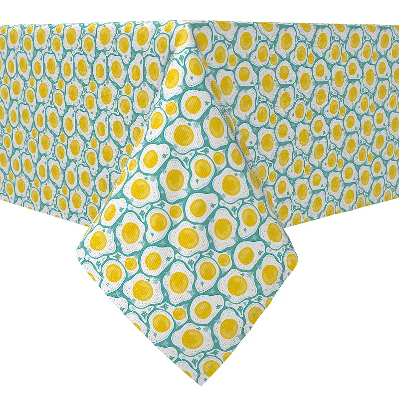 Rectangular Tablecloth， 100% Cotton， Brunch Time Eggs