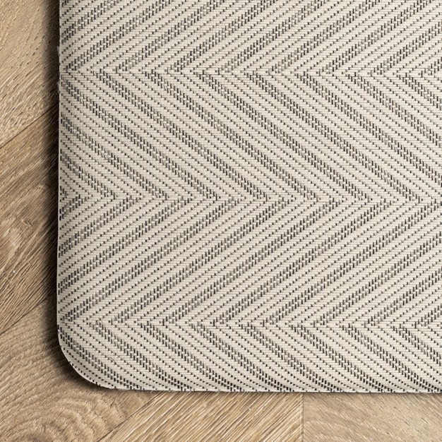 Nuloom Casual Herringbone Anti Fatigue Kitchen Or Laundry Room Comfort Mat