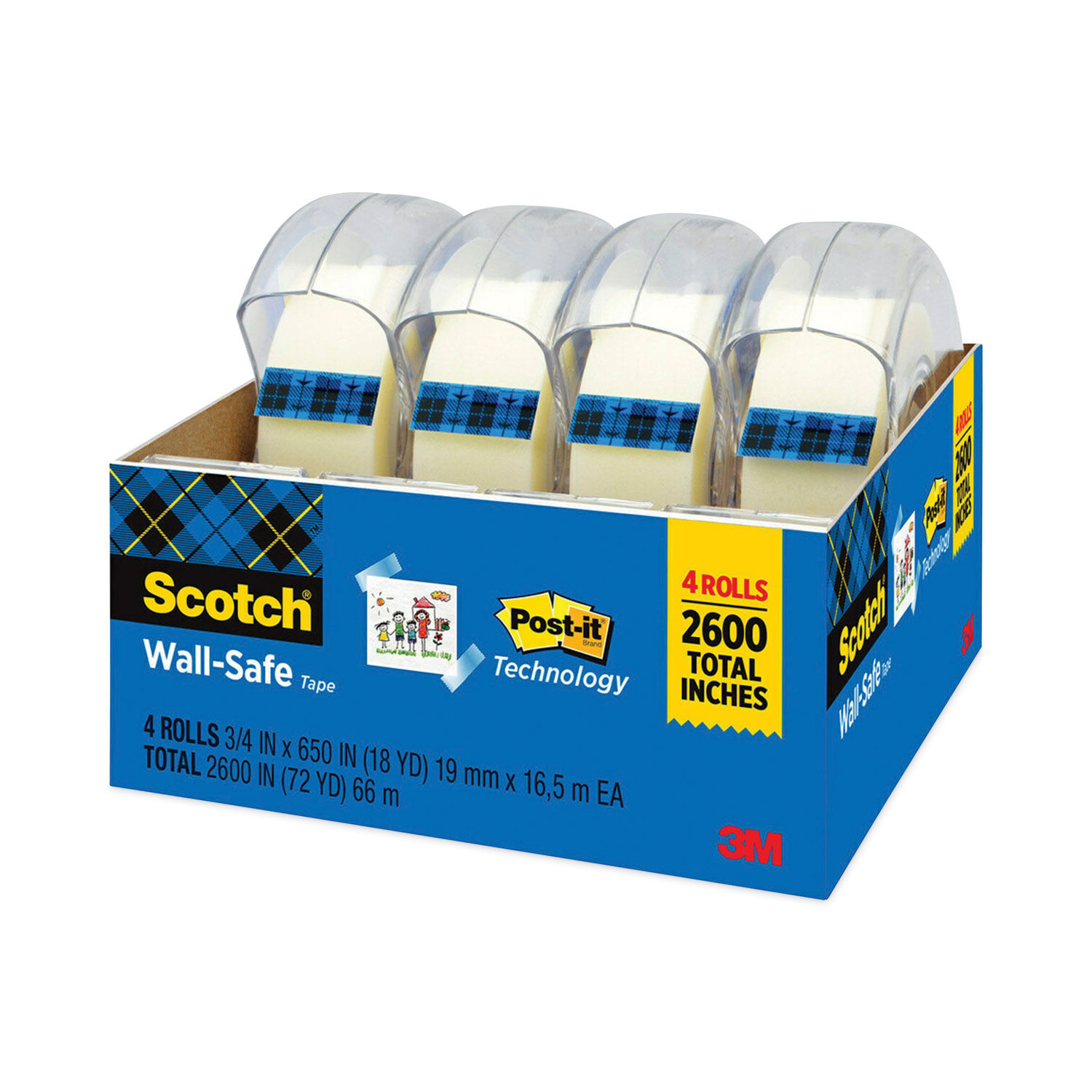 Wall-Safe Tape with Dispenser by Scotchandreg; MMM4183