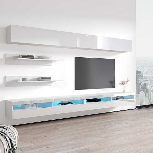 Fly I1 35TV Wall Mounted Floating Modern Entertainment Center