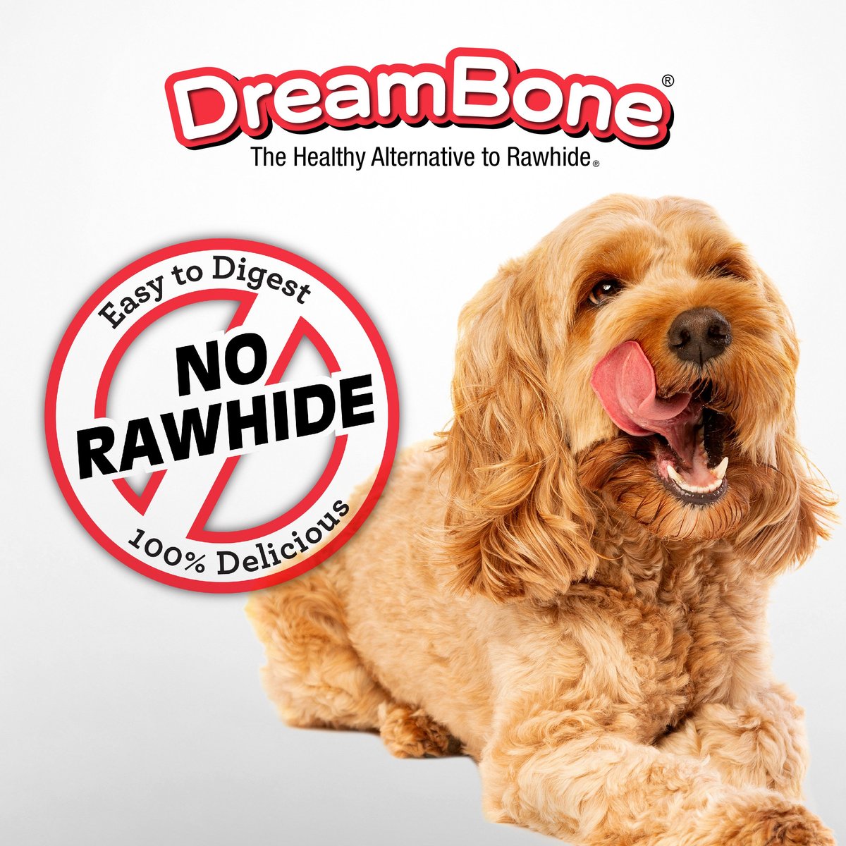 DreamBone Double Protein Chicken， Sirloin and Peanut Butter Dog Rawhide Treat， 9.8-oz bag， 10 count