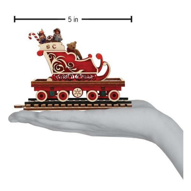 Ginger Cottages North Pole Express Sleigh Car Train Secrets Gingerman Decorative Figurines