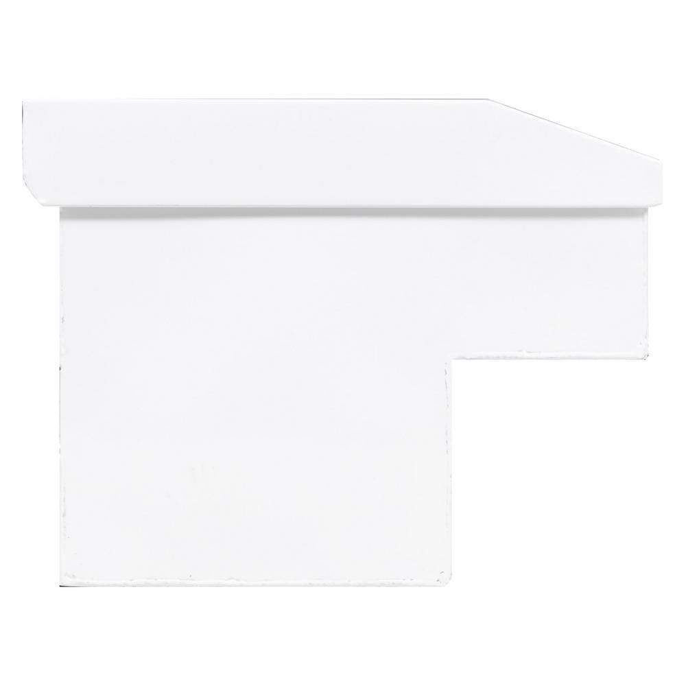 Weather Guard 41 in. White Steel Short Lo- Side Truck Tool Box 185-3-03