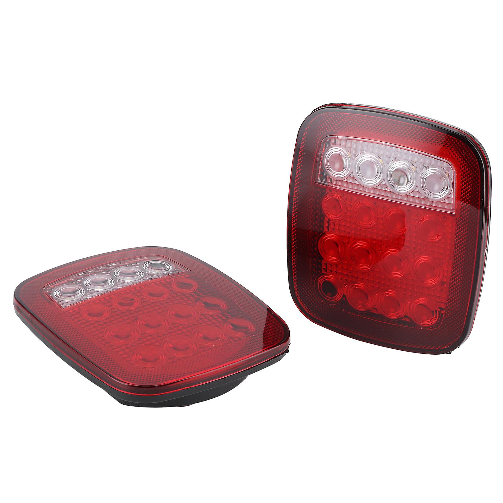 16led Reversing Light Dual Color Red White Side Marker Lamp Squareshape Fit For Jeep Wrangler Jk Cj Yj 19762006