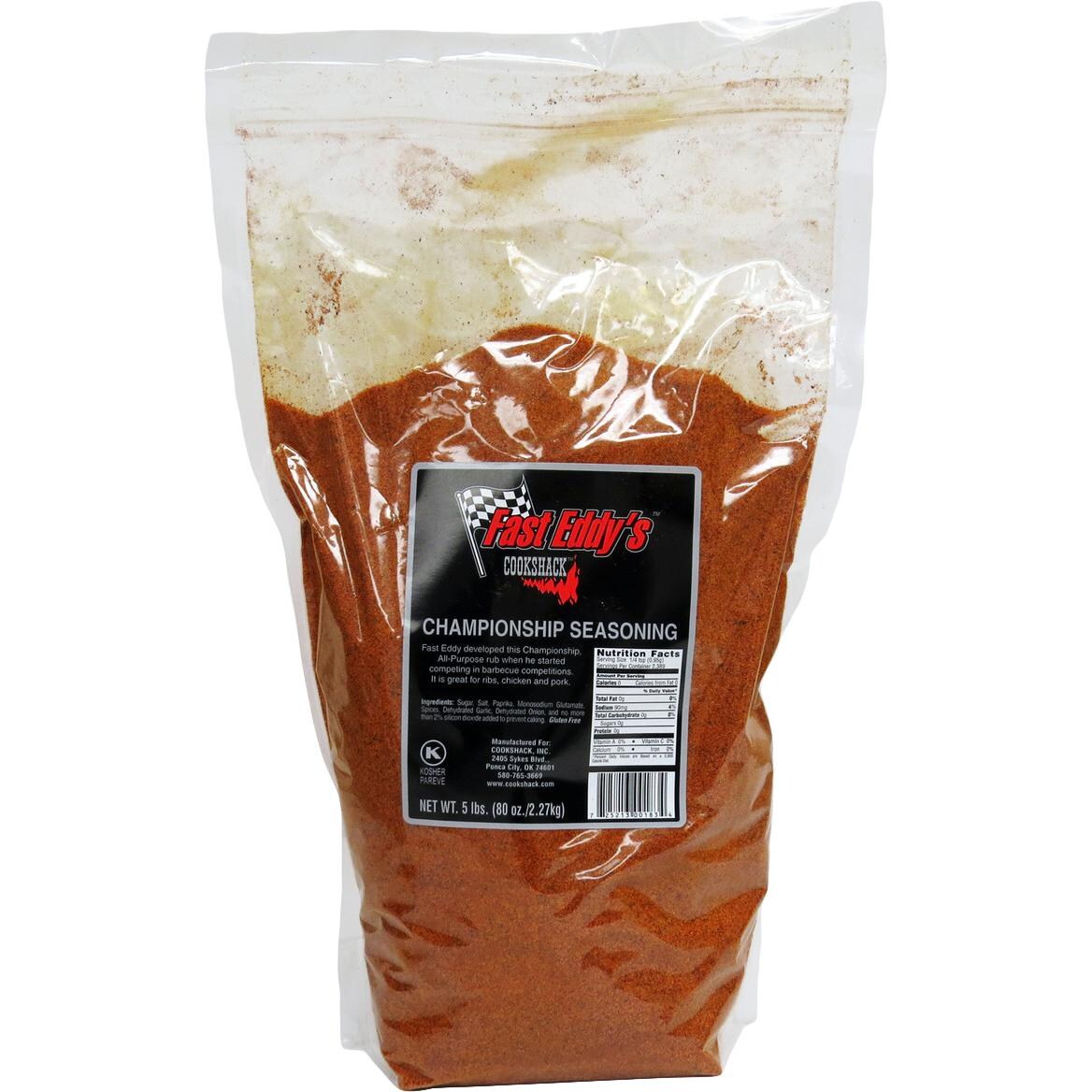 Cookshack 5 Lb. Fast Eddy's Championship Seasoning All-Purpose Rub