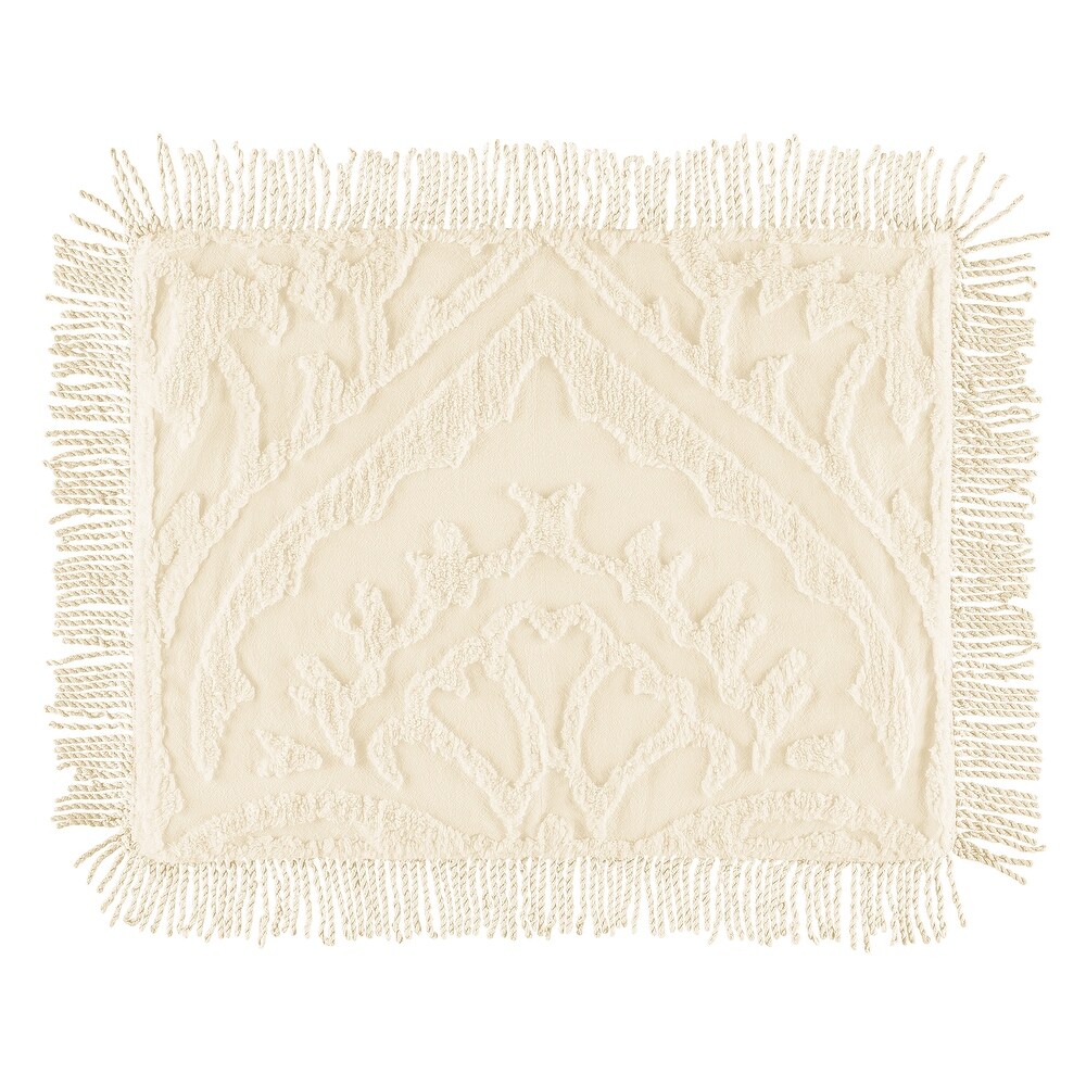 Paisley Medallion Chenille Fringe Pillow Sham