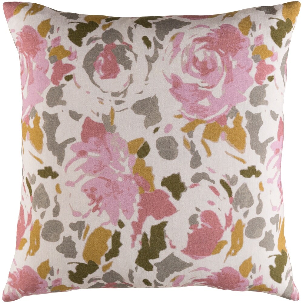 Decorative Sain Pale Pink 22 inch Throw Pillow Cover