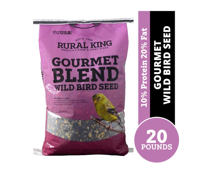 Rural King Gourmet Blend Wild Bird， 20 lb. Bag