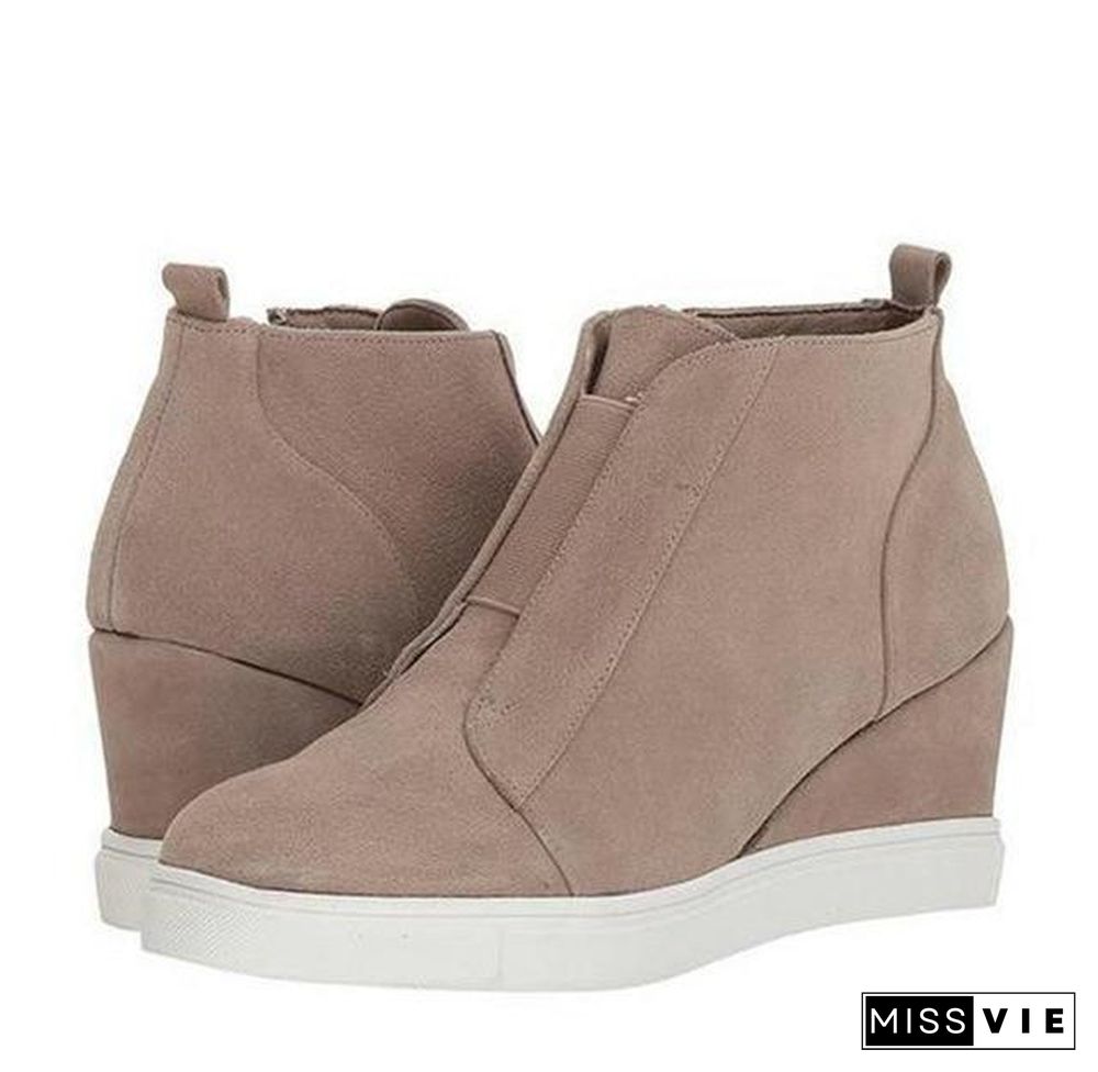 Chic Wedges Ankle Boots For Women Casual Platform Shoes Woman Plus Size Boots