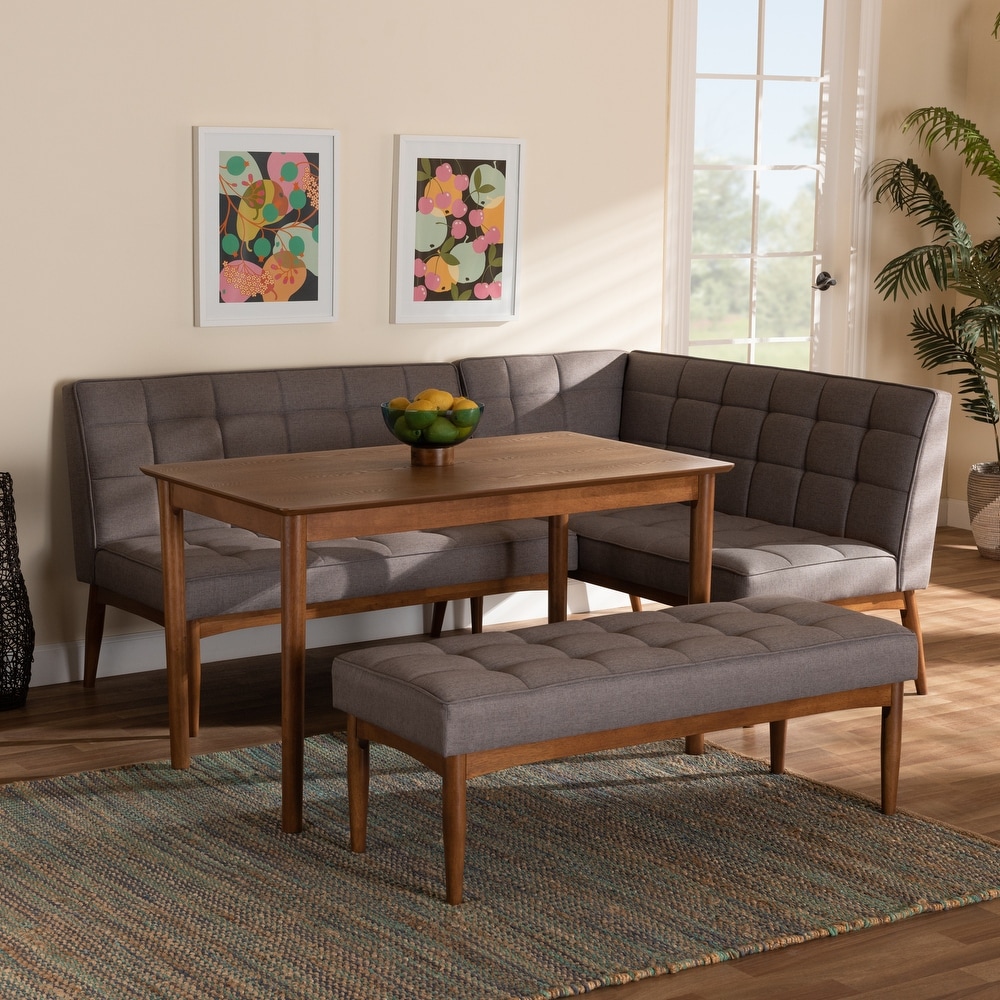 Sanford Mid Century Modern 4 Piece Dining Nook Set