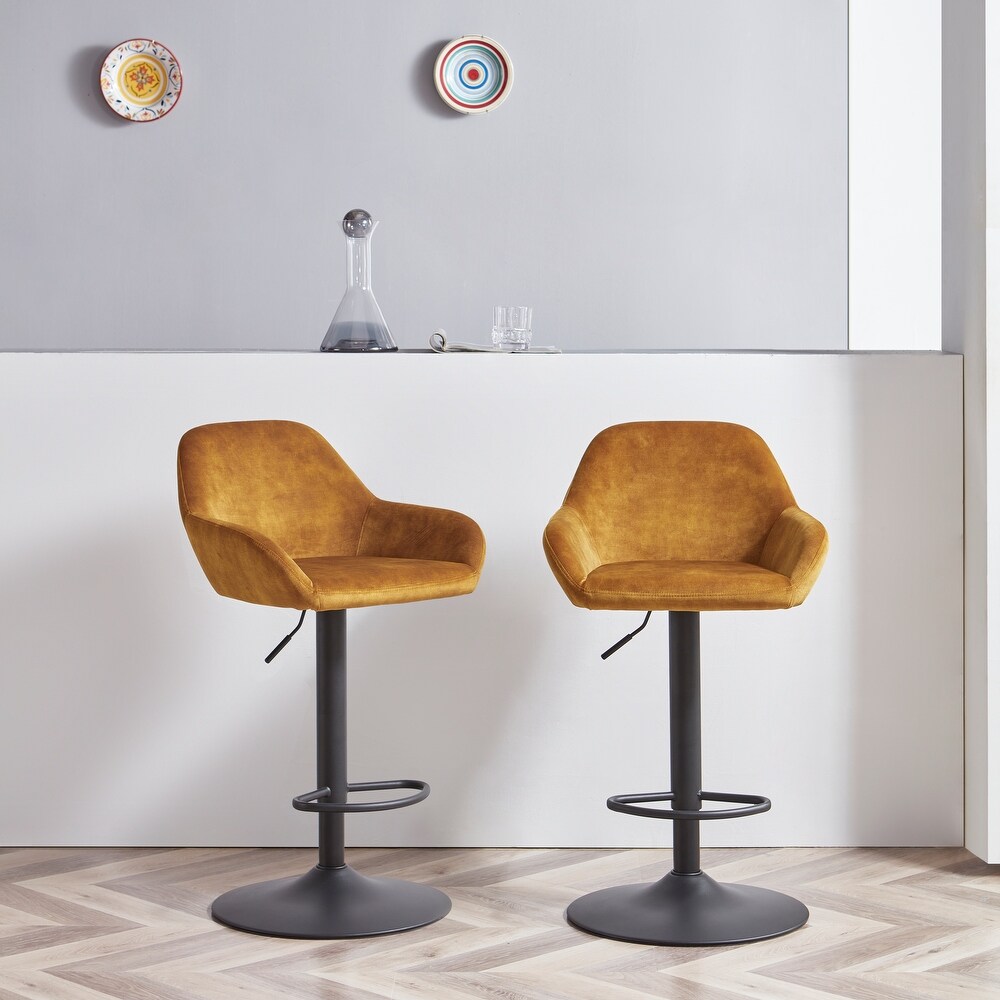 Corvus Wendy Contemporary Adjustable Bar Stool (Set of 2)