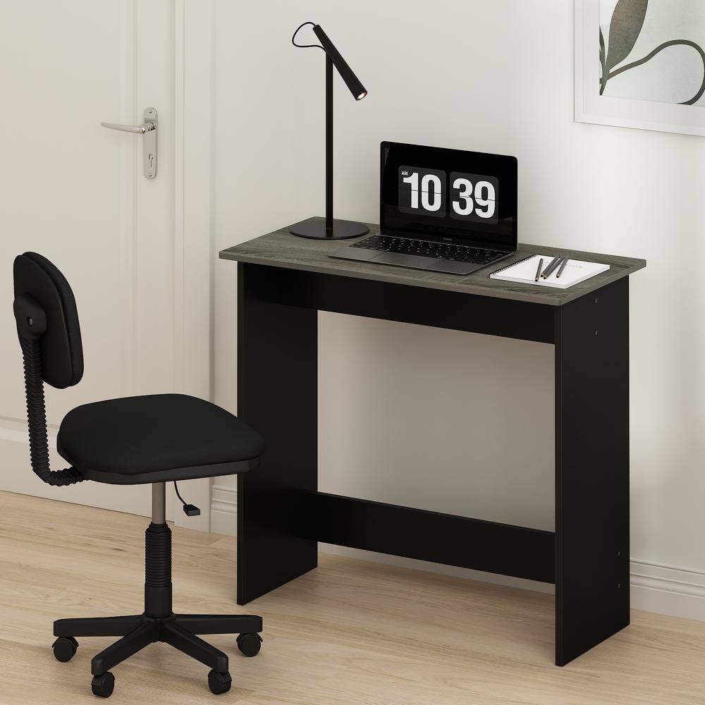 Furinno 32 in. Rectangular Oak Gary Computer Desk with Solid Wood Material 14035GYW