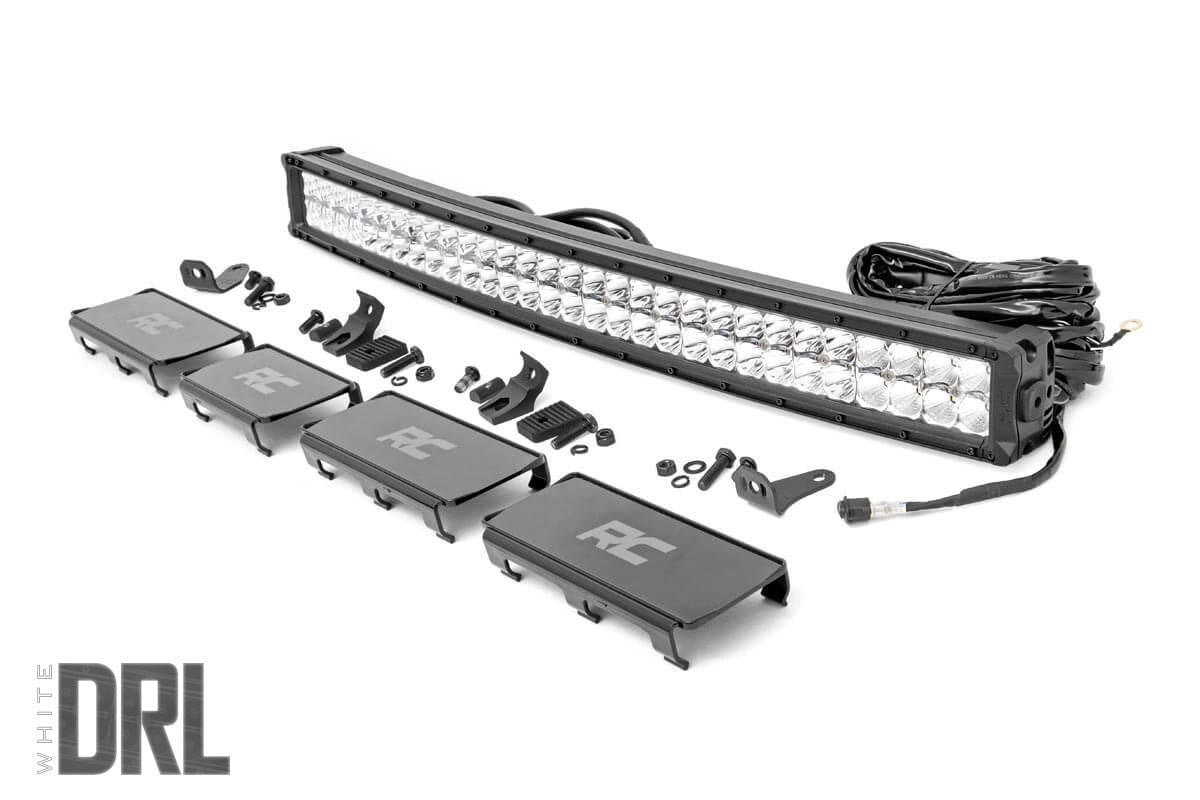 Rough Country Chrome Series Curved Dual Row DRL CREE LED Light Bar  - 72930D