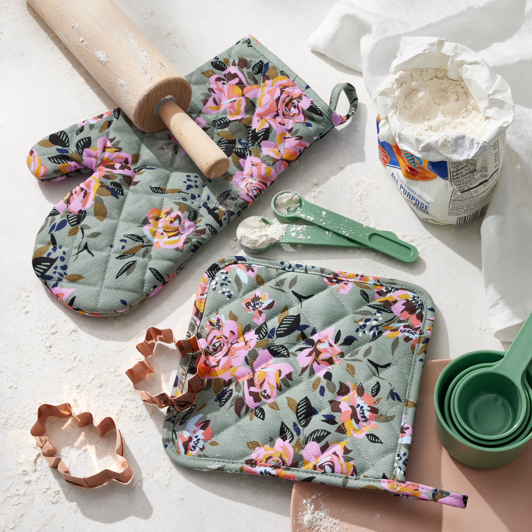 Pot Holder & Oven Mitt Set