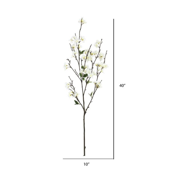 Vickerman 40 Artificial White Cherry Blossom Spray. Includes 3 sprays per pack.