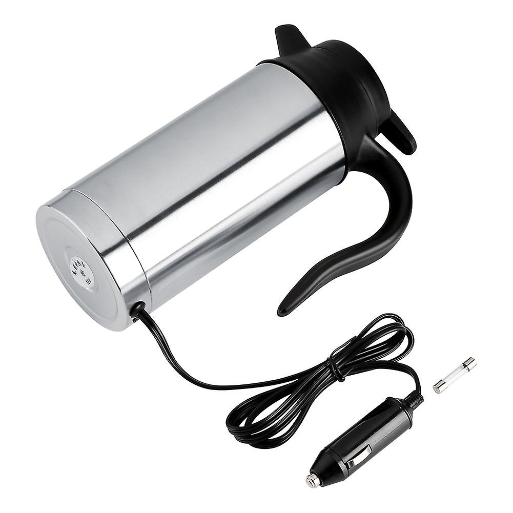 12V 750ml Stainless Steel Electric Car Kettle Heating Cup Coffee Mug Travel Water Bottle