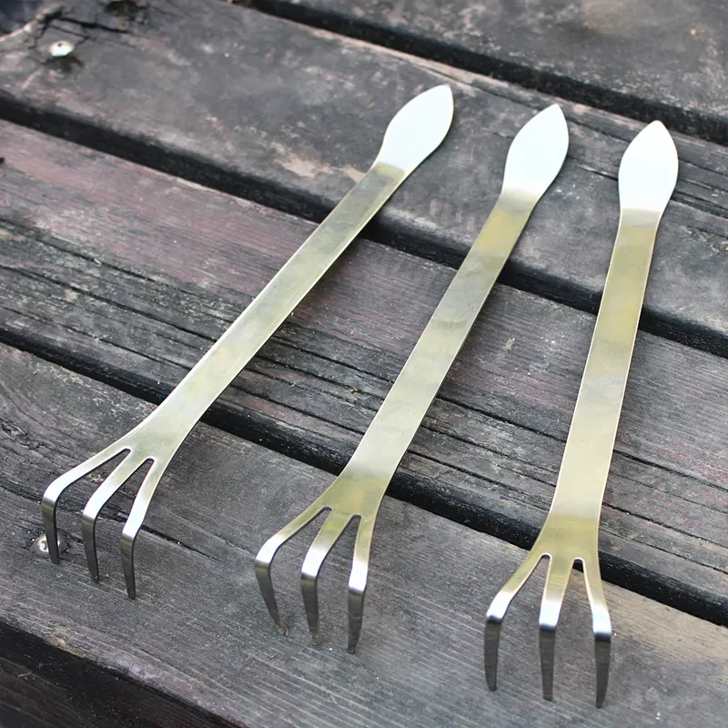 2 in 1 Stainless Steel Bonsai Gardening Tools Root Rake Spatula Tweezers Garden bonsai hand tools