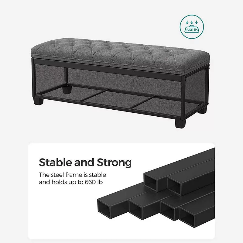 BreeBe Storage Ottoman Bench