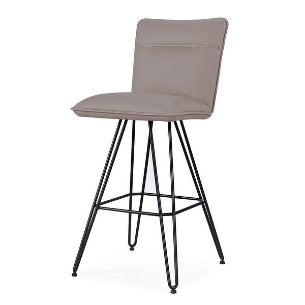 Demi Hairpin Leg Swivel Bar Stool in Taupe