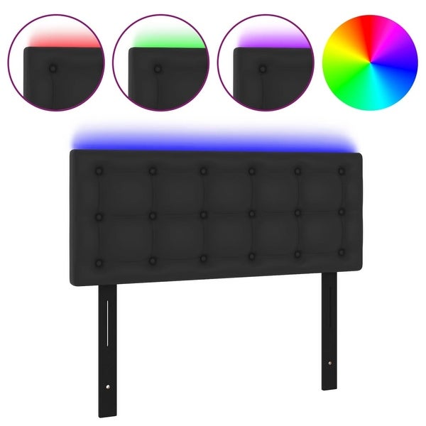 vidaXL LED Headboard Black 39.4