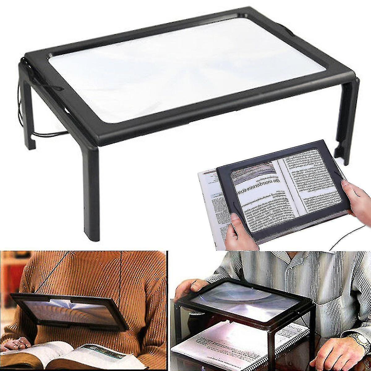 Magnifying Glass Hands Free With 4 Led Light Giant Reading Magnifier