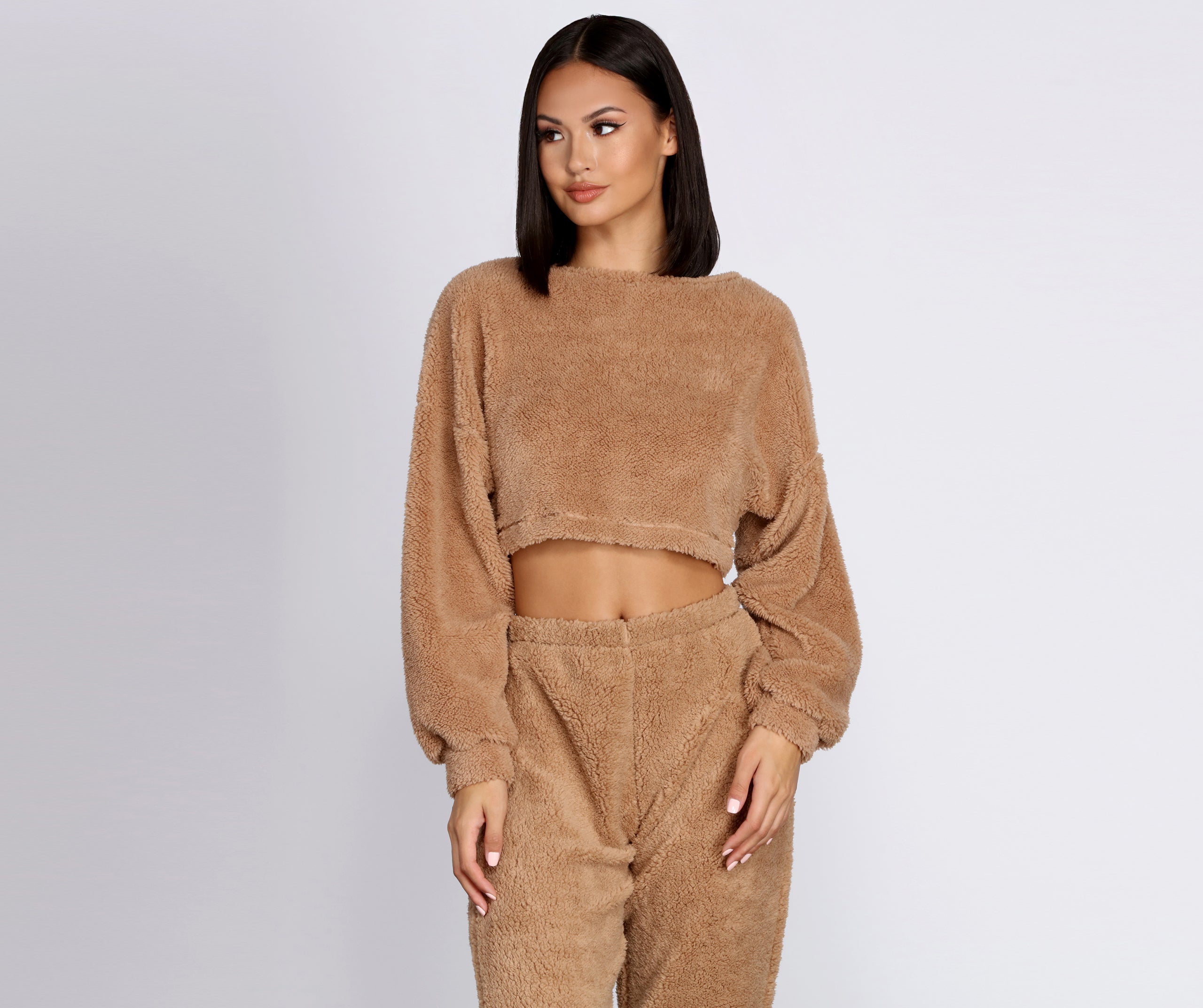 Cozier Than Ever Sherpa PJ Top