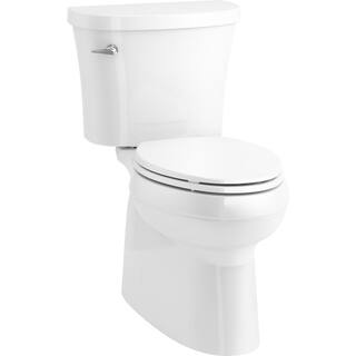 KOHLER Gleam 2-Piece Chair Height 1.28 GPF Single Flush Elongated Toilet in White Seat Included (3-Pack) K-31674-3-0