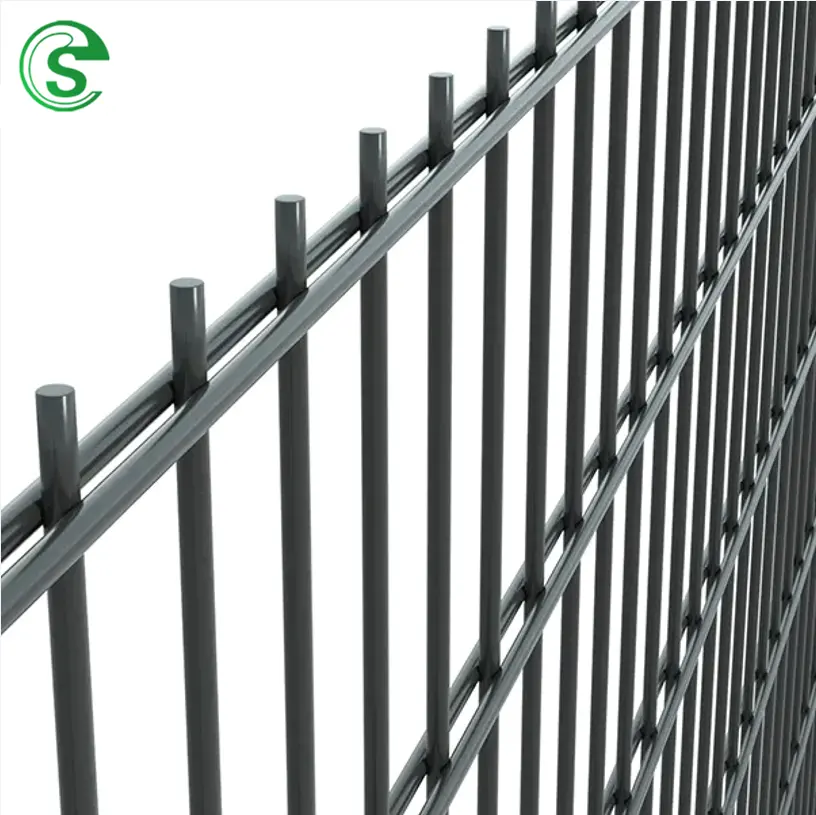 Galvanized 8/6/8 656 545 Double Wire Mesh Fence Powder Coated Twin Wire Mesh Fence High Security Durable Fence Villa Supplies