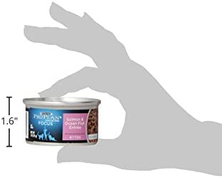 Purina Pro Plan Wet Kitten Food Pate， Salmon and Ocean Fish Entree - (24) 3 oz. Pull-Top Cans