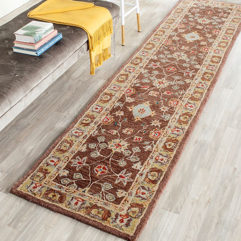 Safavieh Anatolia Tina Framed Floral Wool Rug