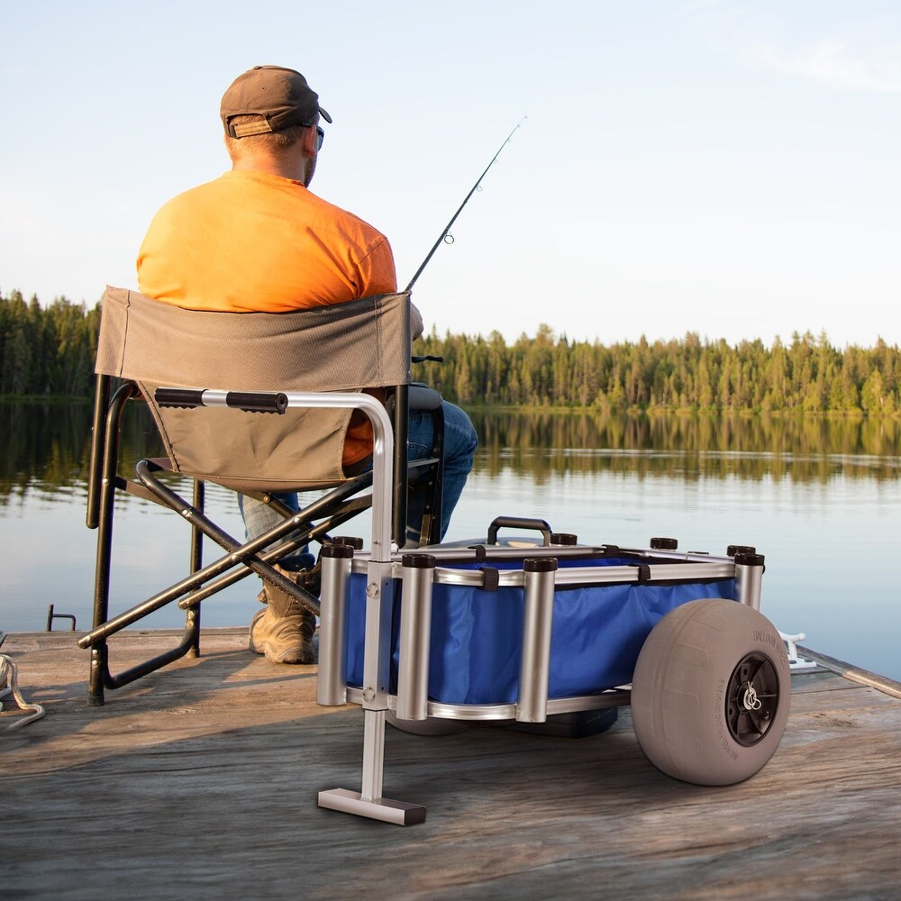 Juggernaut Storage Fishing Gear and Marine Equipment Rolling Utility Cart  Blue   28