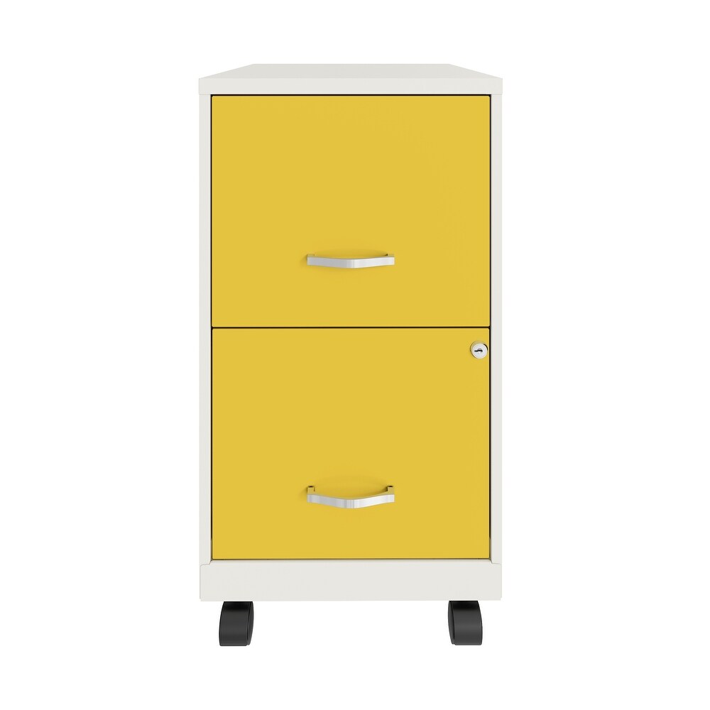 Space Solutions Pearl White 2 drawer Mobile File Cabinet