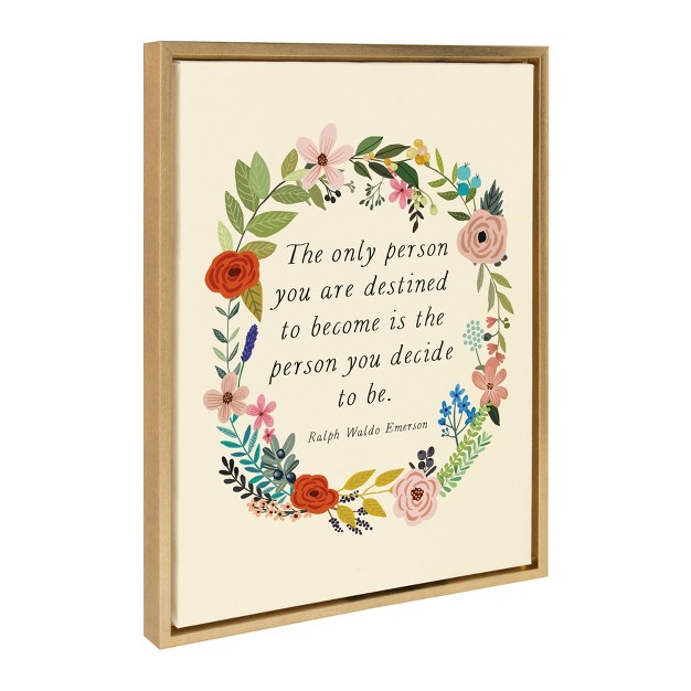 X 24 quot Sylvie The Only Person Framed Canvas Wall Art By Mia Charro Gold Kate And Laurel