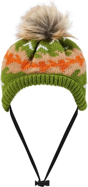 Frisco Striped Poof Dog and Cat Knitted Hat