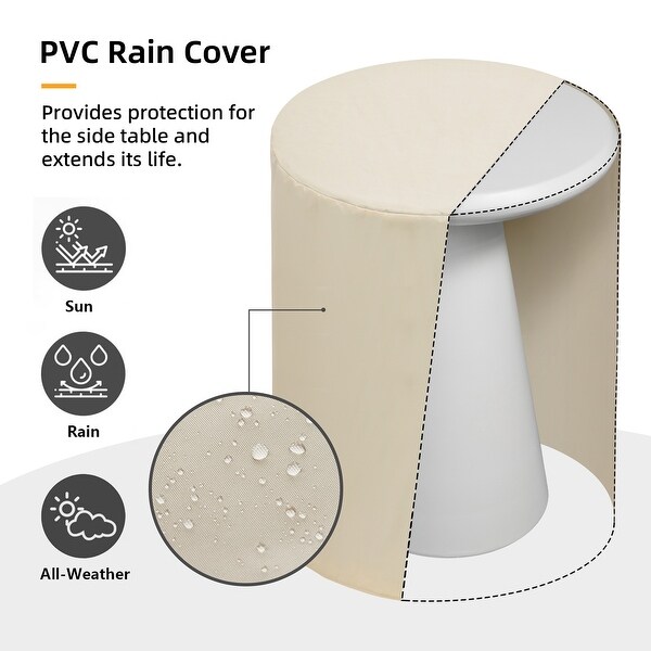 Patio Watcher 16 in. Mgo Concrete Mushroomshaped Patio Outdoor Side Table