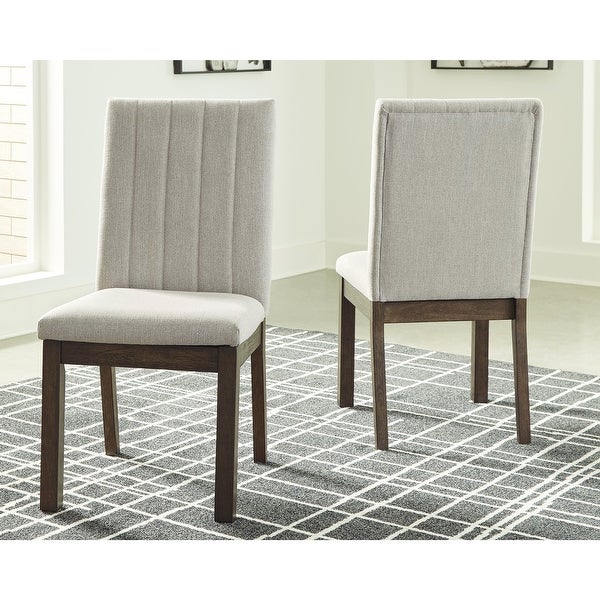 beck Casual Dining Upholstered Side Chair Set of 2， Beige - Standard