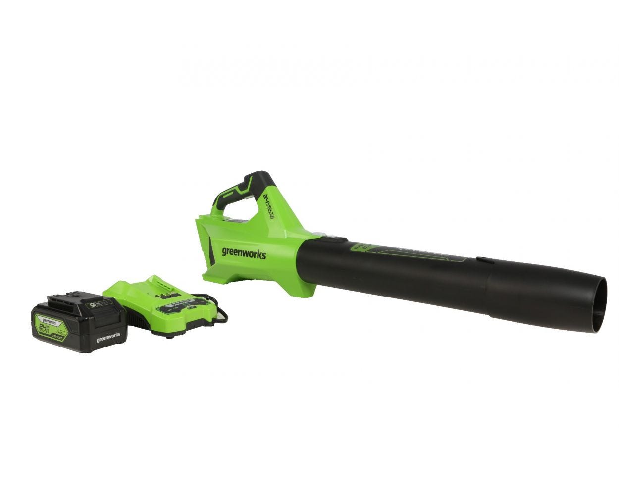 24V 450 CFM Leaf Blower， Battery  Charger | Greenworks Tools