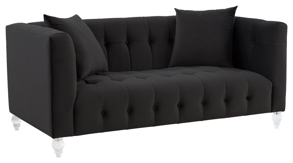 Bea Velvet Loveseat   Traditional   Loveseats   by TOV Furniture  Houzz