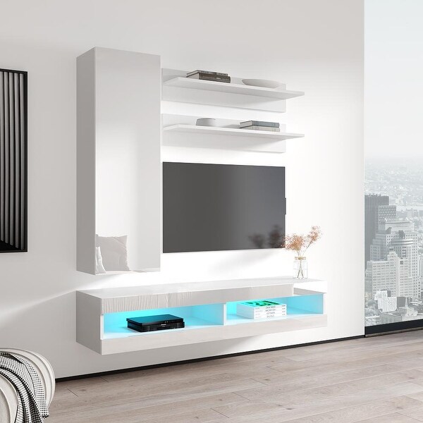 Fly H1 34TV Wall Mounted Floating Modern Entertainment Center