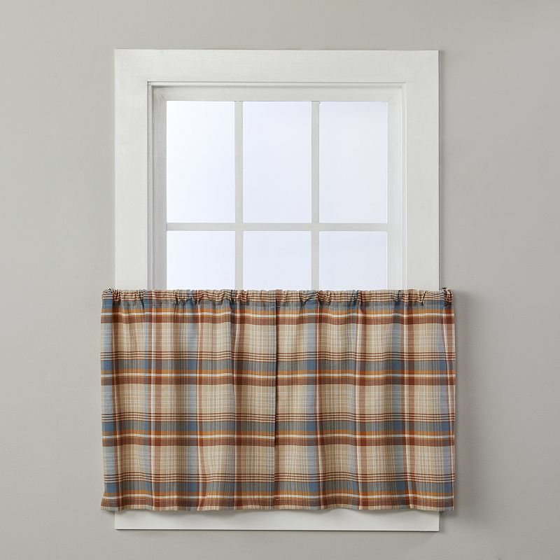 SKL Home Amber Plaid Set of 2 Window Curtain Tiers