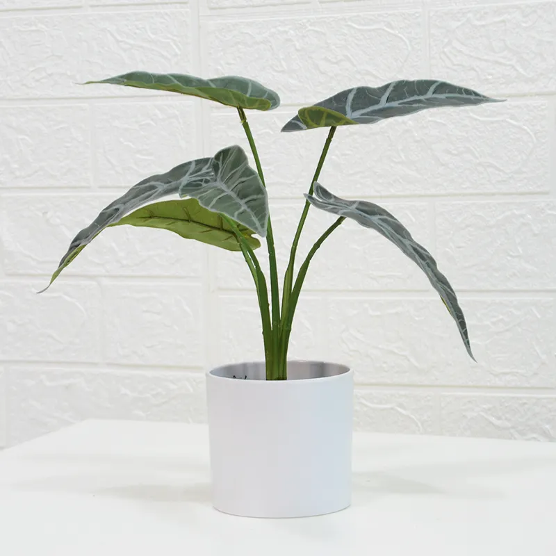 GS HYYXPZ034 1 Artificial leaves black leaf taro potted plant bonsai artificial plants taro leaves for home decoration