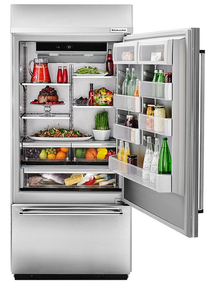 KitchenAid 20.9 Cu. Ft. Stainless Steel Built-In Bottom Freezer Refrigerator