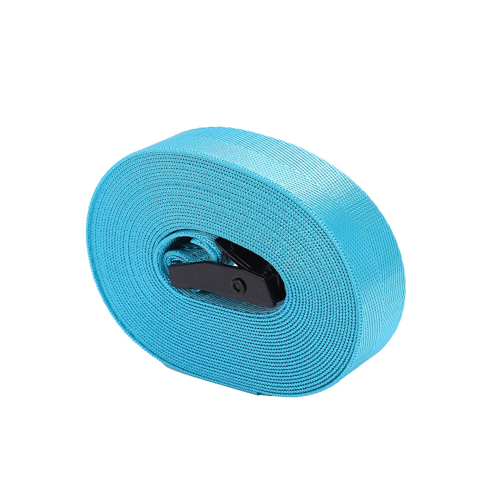 2pcs Tie Down Strap Black Zinc Alloy Press Buckle Sky Blue Bandage 25mm Tightening Rope1 Meter