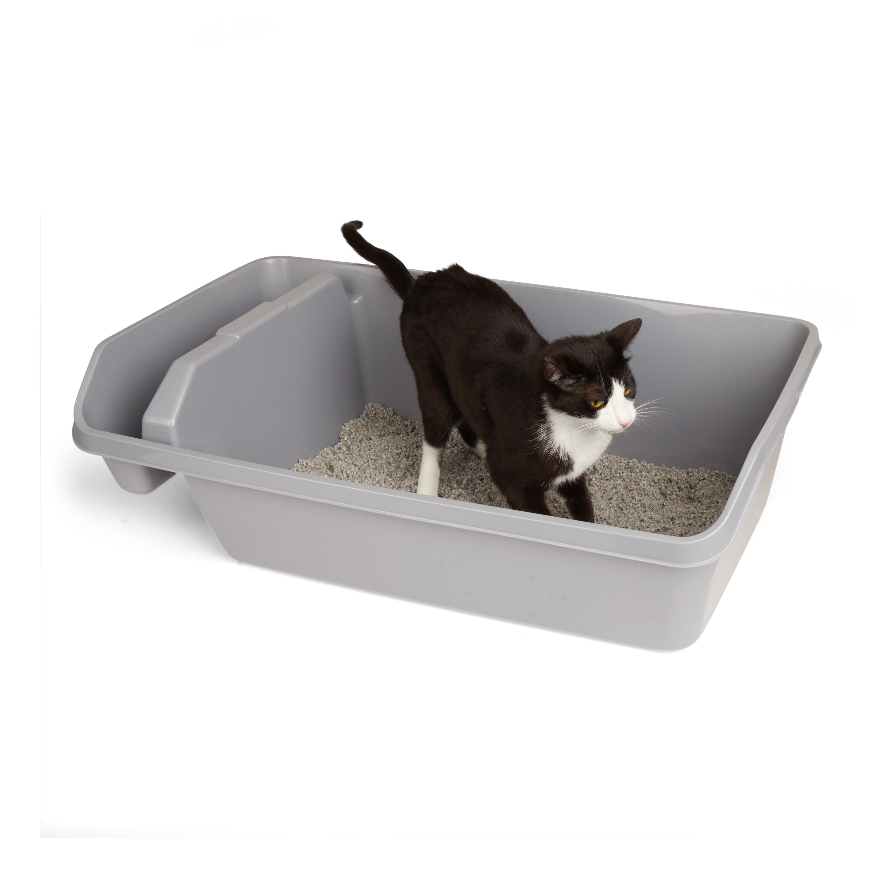 SO PHRESH Grey King-Size Compartment Cat Litter Pan